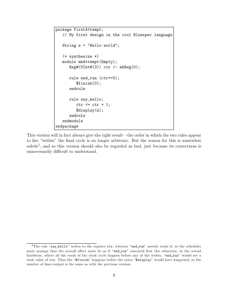 bluespec tutorial
